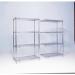 Slingsby chrome wire shelving system add-on bay - 4 shelf levels, height 1590mm 309626