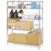 Slingsby chrome wire shelving system add-on bay - 4 shelf levels, height 1590mm 309629