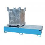 Steel IBC sump pallets-Painted - 2 IBC-  flat grid 310285