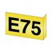 Aisle Marker 95 X 130 mm 90 Deg Flange-yellow 310708