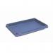 Deep ledge plastic shelf trolleys with 3 blue shelves 832 x 546mm 310779