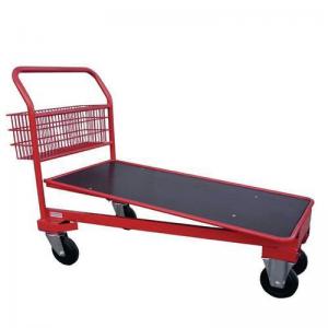 Nesting cash and carry trolley with basket, capacity 500kg & with