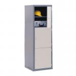 Locker-heavy Duty Cubecw Camlock-3 Cube Lgrey Door 310807