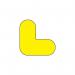 Warehouse Floor Signals Pack of 10 l Shape 200 X 200 mm yellow 311306