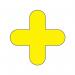 Warehouse Floor Signals Pack of 10 + Shape 300 X 300 mm yellow 311308