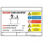 Weight Load Notice Mezzanine Floor 356 X 254 mm 311491