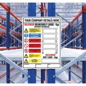 Weight Load Notice Pallet Racking 446 X 325 311492