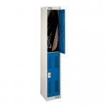 2 Door Perforated Locker - 1800 H X 300 W X 300 D mm -cam Lock - Door Colour Blue 311671