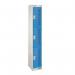 3 Door Perforated Locker - 1800 H X 300 W X 300 D mm -cam Lock - Door Colour Blue 311677