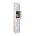 4 Door Perforated Locker - 1800 H X 300 W X 300 D mm -cam Lock - Door Colour Light Grey 311685