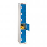 6 Door Perforated Locker - 1800 H X 300 W X 300 D mm -cam Lock - Door Colour Blue 311689