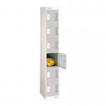 6 Door Perforated Locker - 1800 H X 300 W X 300 D mm -cam Lock - Door Colour Light Grey 311691