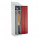 Locker Sloping Top Clean Dirty 1950 X 450 X 450 L.greyred Door 311866
