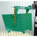 Stackable forklift tipping skips, colour green 311939