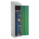 Locker Sloping Top Nurses 1950 X 450 X 450 L.greygreen Door 311956