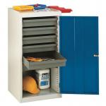 Tool Cupboards - Single Door, blue with 6 Drawers 312140