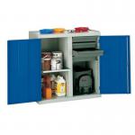 Tool Cupboards - Double Door, Blue with 4 Drawers & 1 Shelf 312152
