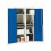 Single & double door utility cupboards Double door, central pillar, 4 shelves, 4 drawers - choice of four colours 312166