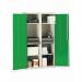 Single & double door utility cupboards Double door, central pillar, 4 shelves, 4 drawers - choice of four colours 312168