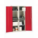 Single & double door utility cupboards Double door, no central pillar, 4 full width shelves - Choice of four colours 312171