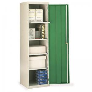Single & double door utility cupboards Single door, 4 shelves -