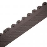 Male bevelled edges for rubber interlocking floor tiles, black 312410