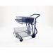 Premium large mailroom trolleys with tilting basket with 1 basket, 1 platform 312594