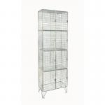 Locker - Wire Mesh 4 Door nest of 2 D:305 mm 312655