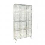 Locker - Wire Mesh 4 Door nest of 3 D:457 mm 312659