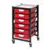 Premium mobile tray storage racks, Low level - A4 size trays with deep trays - Choice of one or two column 313006