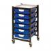 Premium mobile tray storage racks, Low level - A4 size trays with shallow trays - Choice of one or two column 313010