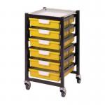 Premium mobile tray storage racks, Low level - A4 size trays 313013