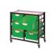 Premium mobile tray storage racks, Low level - A4 size trays with deep trays - Choice of one or two column 313016