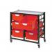 Premium mobile tray storage racks, Low level - A4 size trays with deep trays - Choice of one or two column 313017