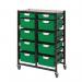 Premium mobile tray storage racks - A4 size trays 4 deep trays and one shallow per column in two or three column units 313025