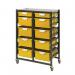 Premium mobile tray storage racks - A4 size trays 4 deep trays and one shallow per column in two or three column units 313027