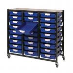 Premium mobile tray storage racks - A4 size trays 9 shallow traysper column in 2 or 3 cloumn units 313028