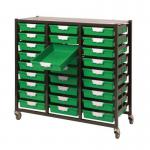 Premium mobile tray storage racks - A4 size trays 9 shallow traysper column in 2 or 3 cloumn units 313037