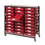 Premium mobile tray storage racks - A4 size trays 9 shallow traysper column in 2 or 3 cloumn units 313038