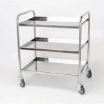 Stainless steel removable shelf trolleys, 3 shelves 313299