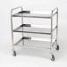 Stainless steel removable shelf trolleys, 3 shelves 313299