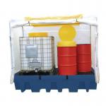 Polyethylene sump pallets with covers - Eight drum capacity 313477