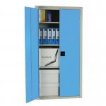 Steel workplace cupboards with coloured doors - Choice of five sizes in 5 colours 313561