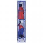 Locker - Coloured Wire Mesh standard 1 Comp. + Doors Blue 313709