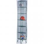 Locker - Coloured Wire Mesh standard 1 Comp. + Doors Grey 313710