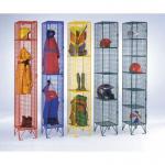 Locker - Coloured Wire Mesh standard 2 Comp. + Doors Grey 313715