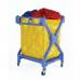 Plastic folding laundry trolley with PVC or canvas bag 314176