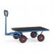 Fetra heavy duty turntable platform trucks with deadman brakes 1200 x 800mm pneumatic tyred 315579