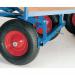 Fetra heavy duty turntable platform trucks with deadman brakes 1200 x 800mm pneumatic tyred 315579