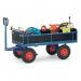 Fetra heavy duty turntable platform trucks with deadman brakes - Turntable trucks with sides 1200 x 800mm pneumatic tyred 315584